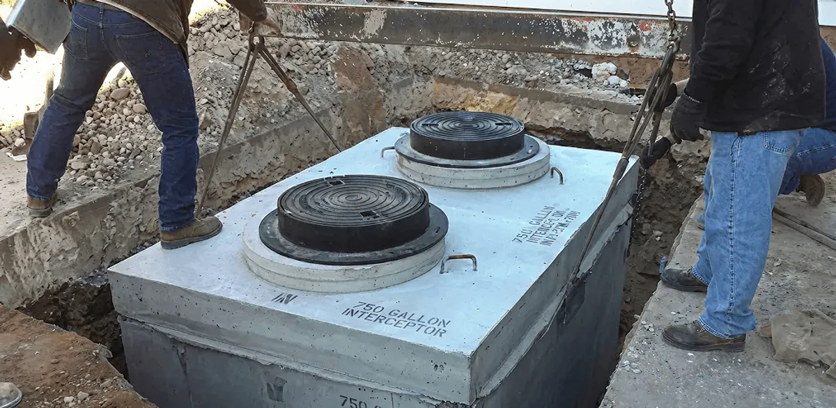 Grease trap installation for a commercial property drainage system in Provo, UT